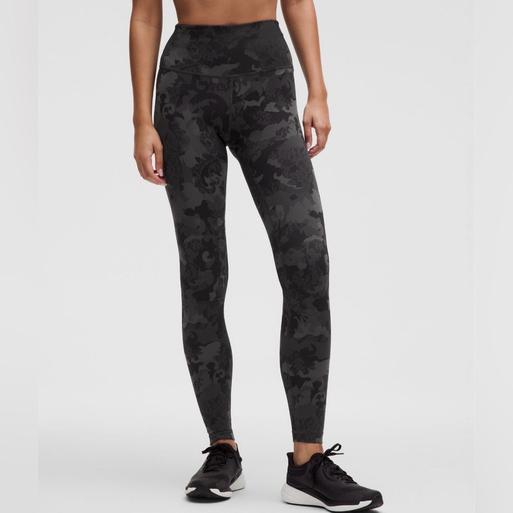 Lululemon Wunder Train 28” Hidden Heritage Lace Black Multi new with tags